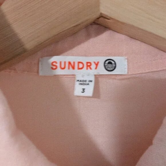 Sundry | Love Oversized Shirt In Neon Peach - Picture 5 of 14